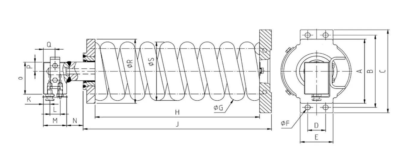 Dimensions of a track adjuster