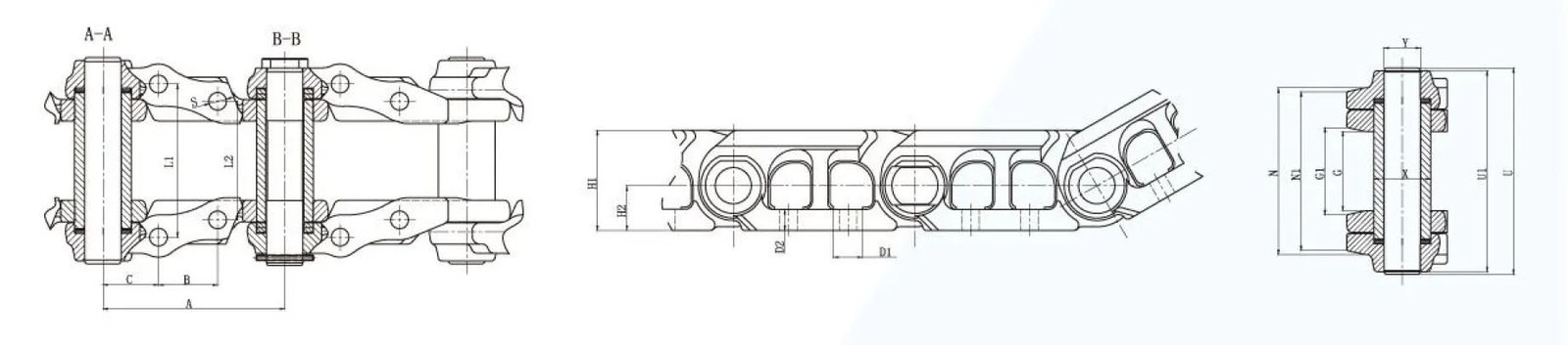 Dimensions of a track chain